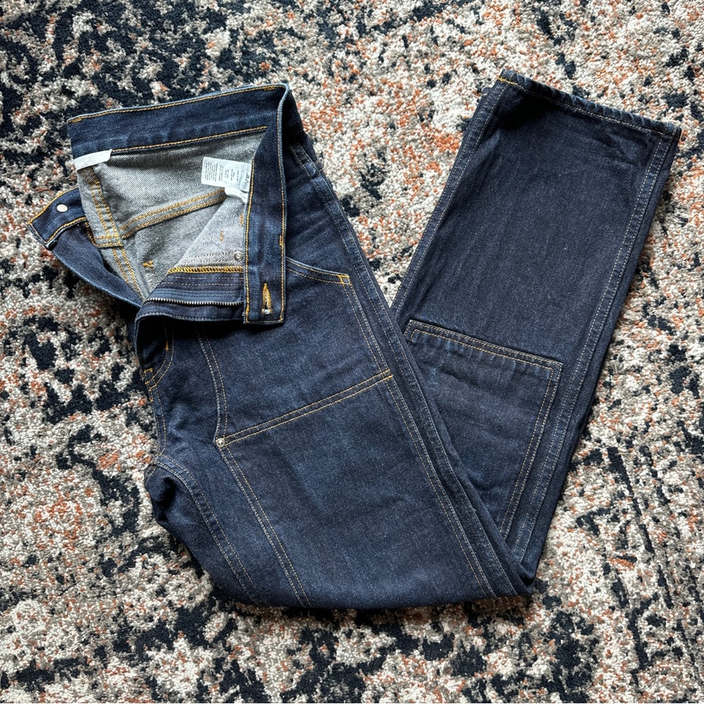 Helmut Lang Straight Leg Double Knee Jeans